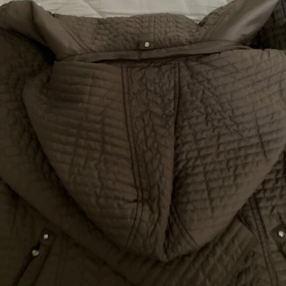 DAWN LEVY Dark Olive Coat, Size XL - Picture 9 of 9